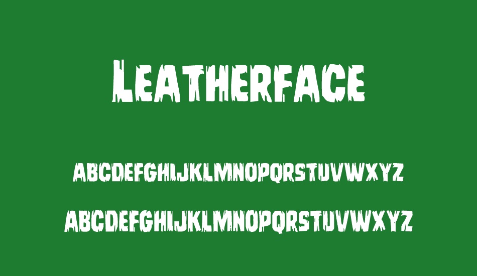 Leatherface font