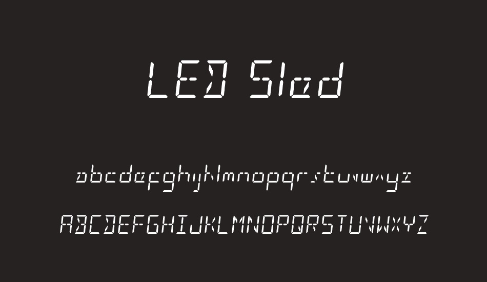 LED Sled font