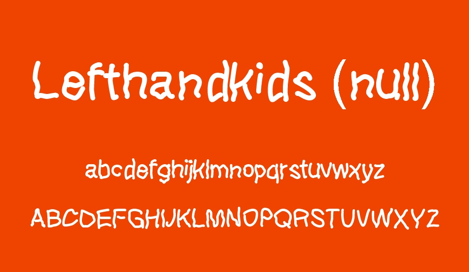 Lefthandkids (null) font