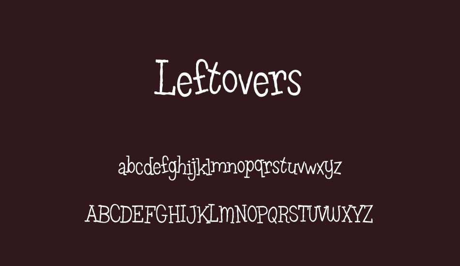 Leftovers font