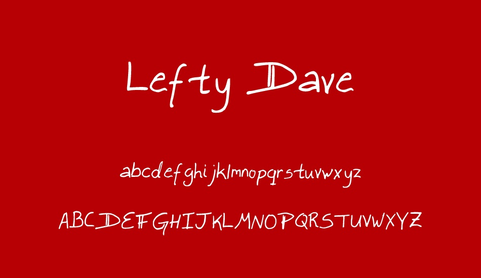 Lefty Dave font