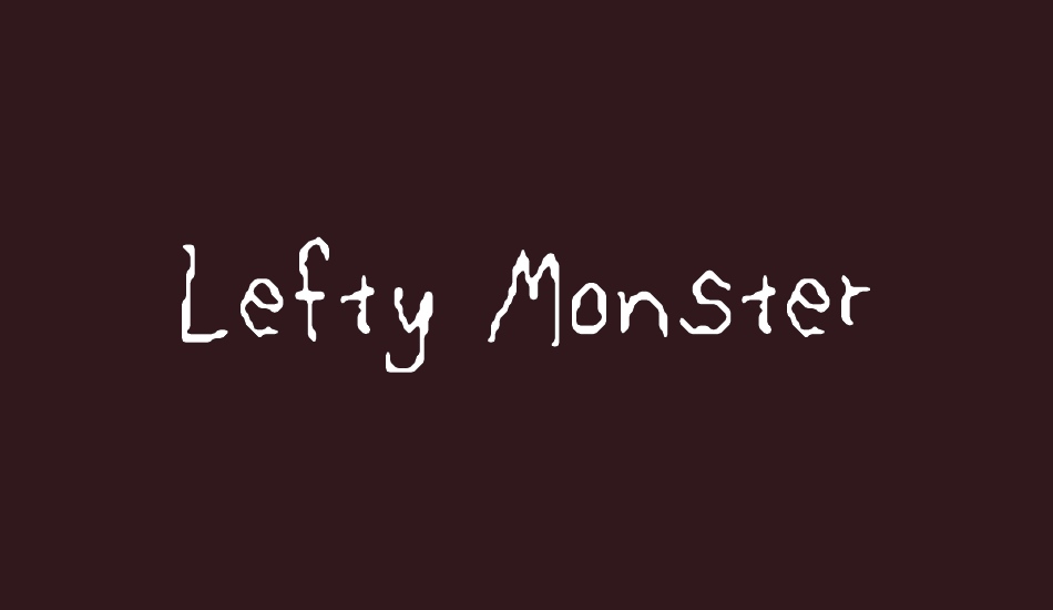 Lefty Monster font big