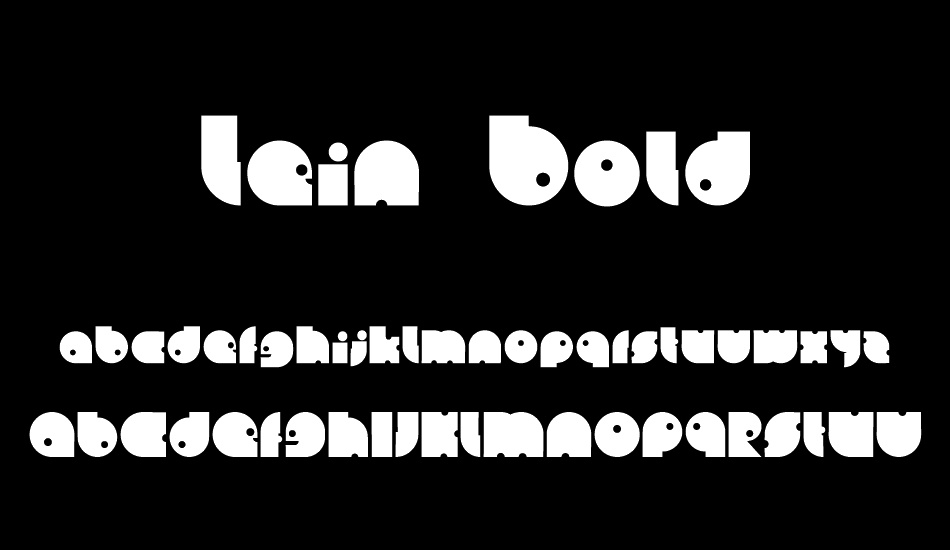 Lein Bold font