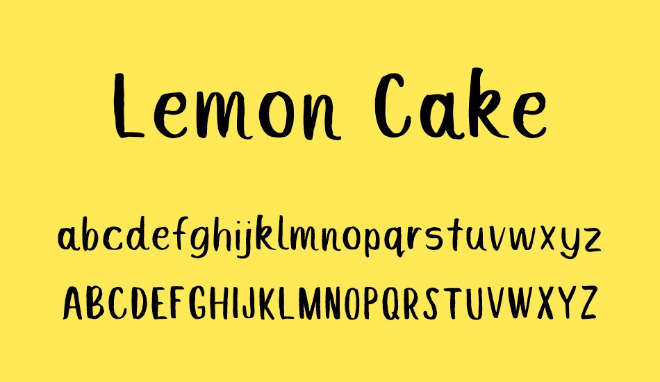 Lemon Cake font