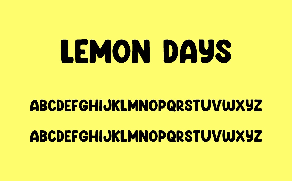 Lemon Days font