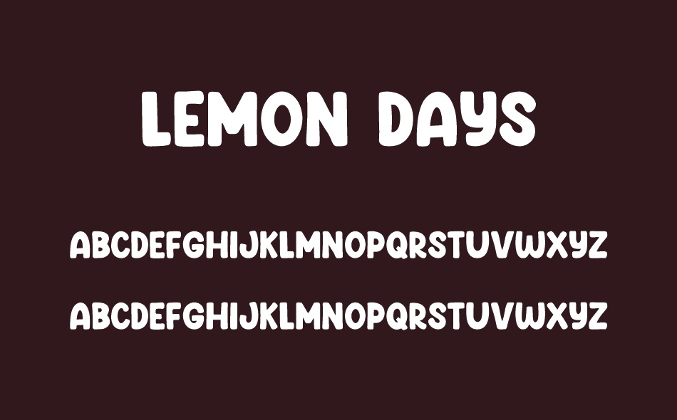 Lemon Days font