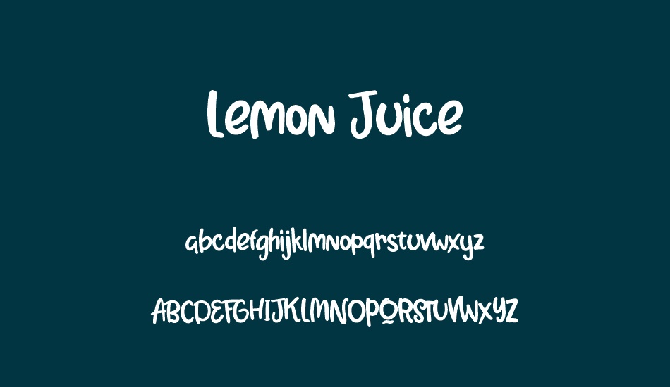 lemon-juice font