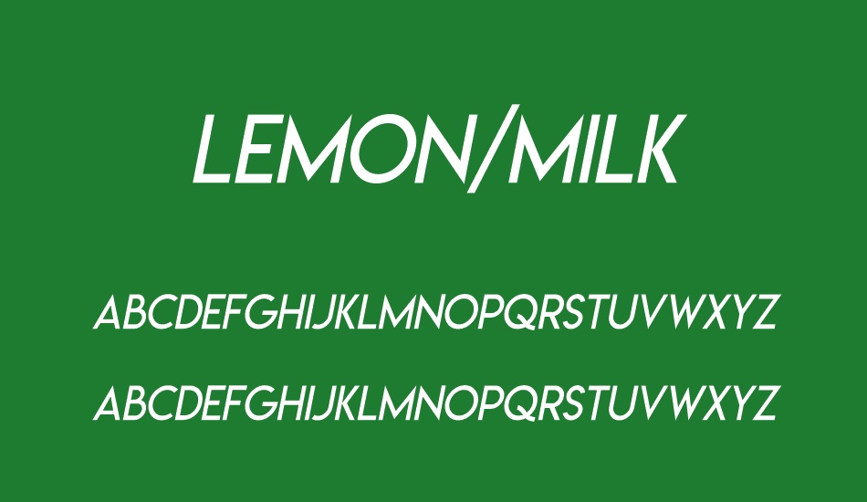 Lemon/Milk font