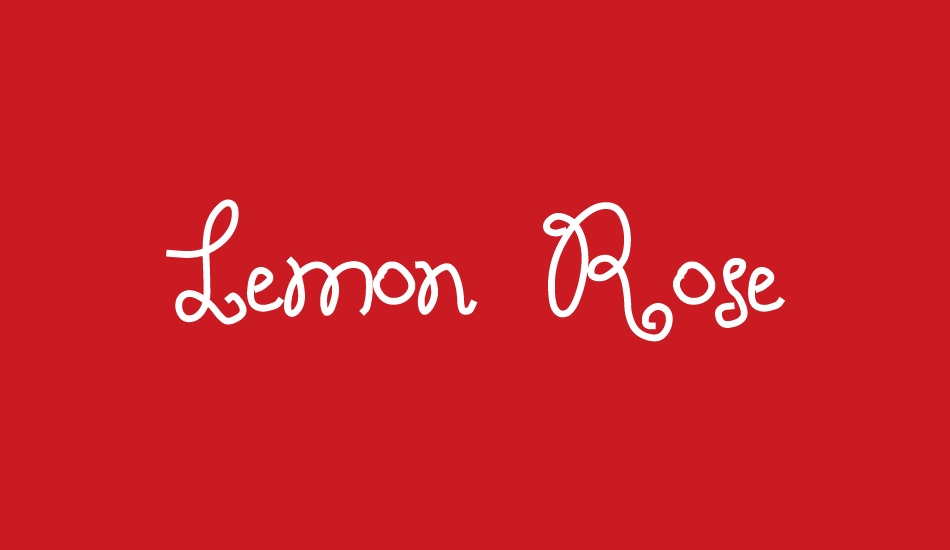 Lemon Rose font big