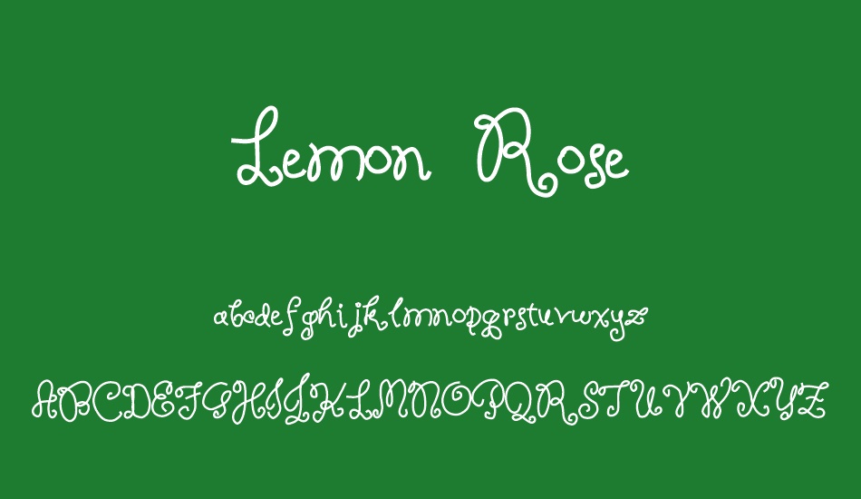 Lemon Rose font