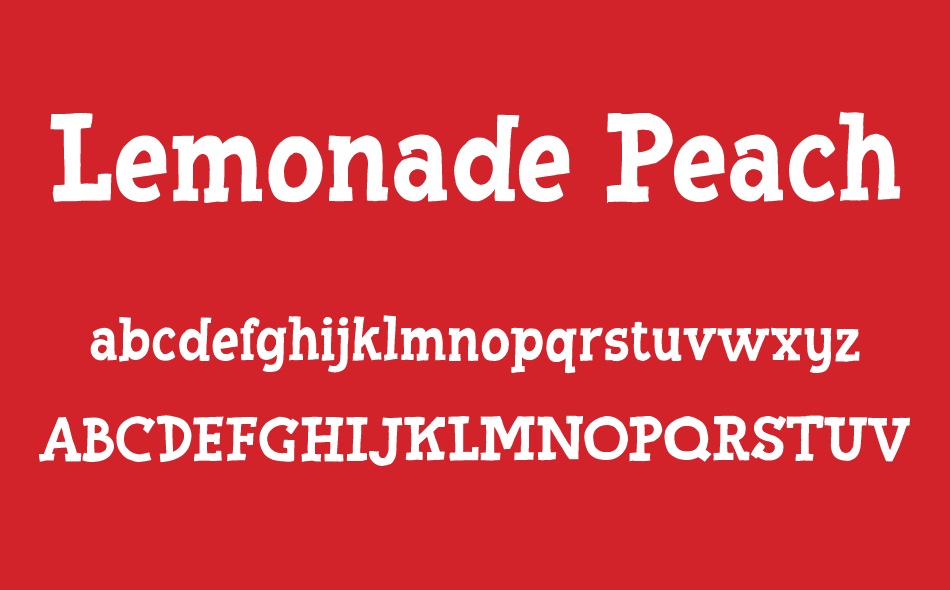 Lemonade Peach font