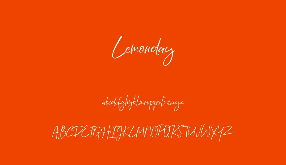 Lemonday font