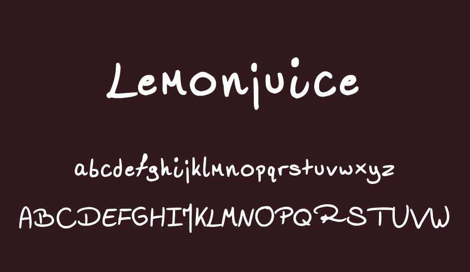 Lemonjuice font