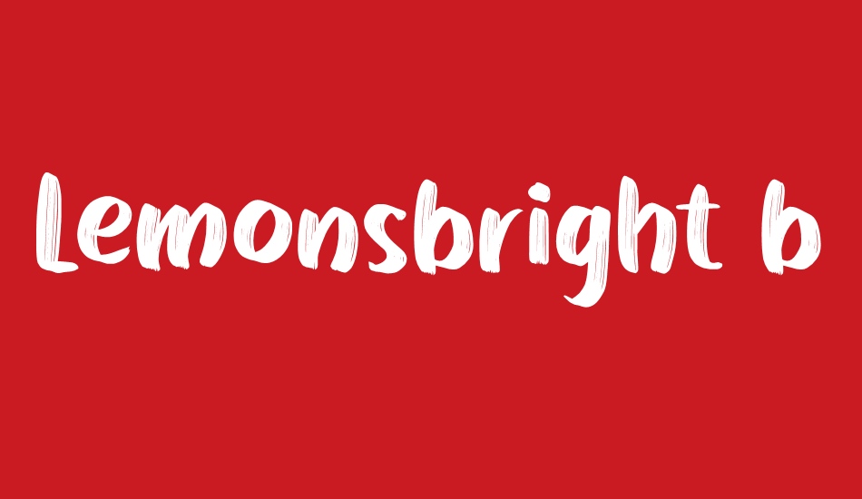 Lemonsbright brush -Personal Us font big