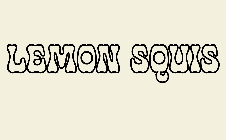 Lemon Squish font big