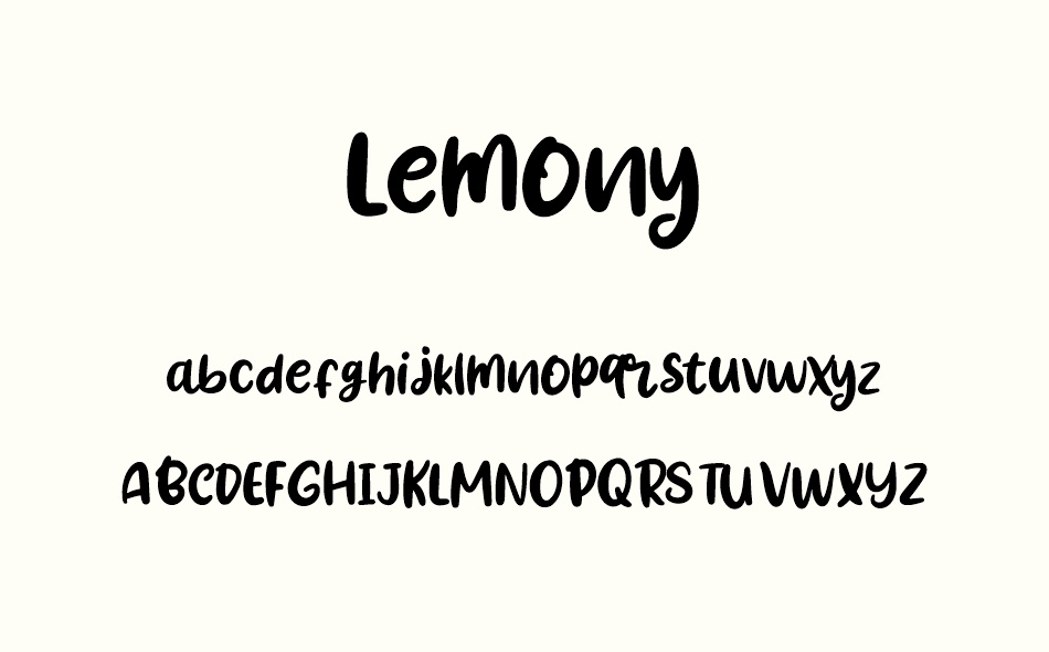 Lemony font
