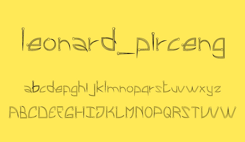 leonard_pirceng font