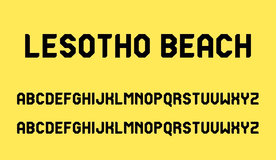 Lesotho Beach font