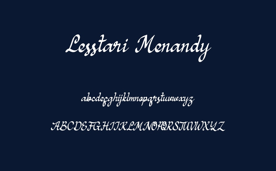 Lesstari Menandy font