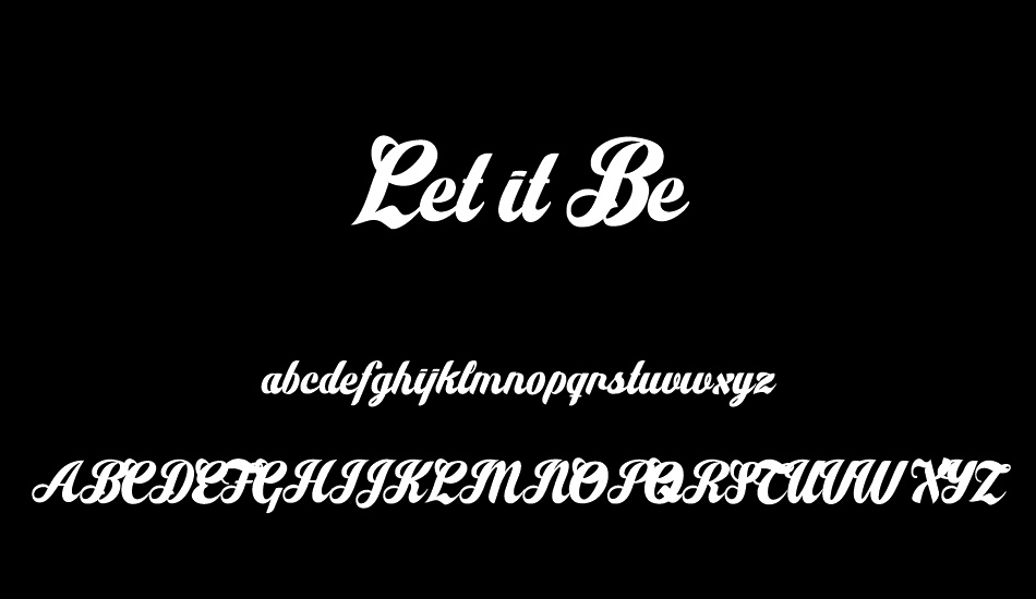 let-it-be-personal-use font