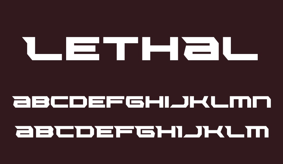 Lethal Force font