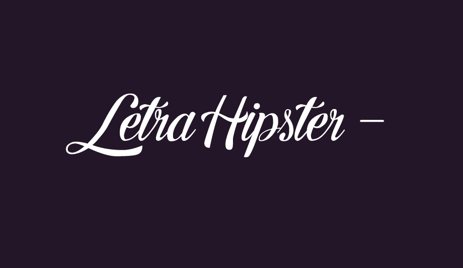 Letra Hipster - Personal Use font big