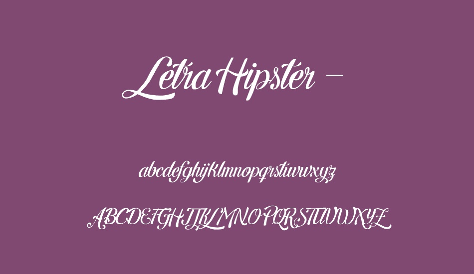 Letra Hipster - Personal Use font