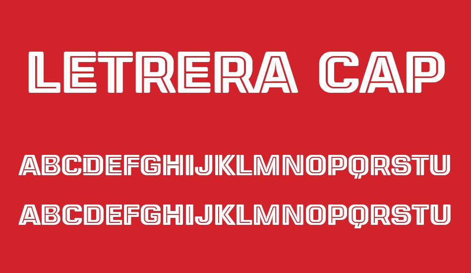 Letrera Caps Inline font