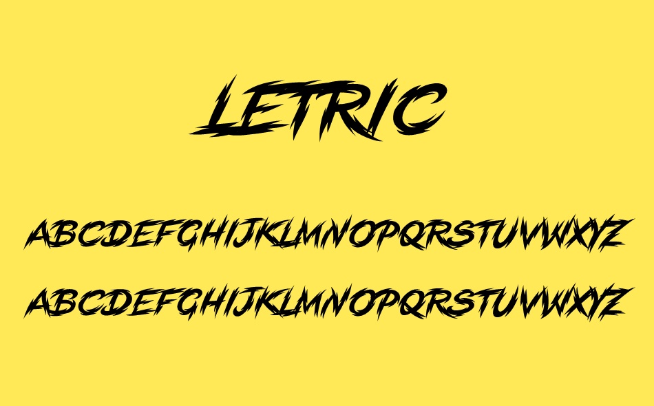 Letric font