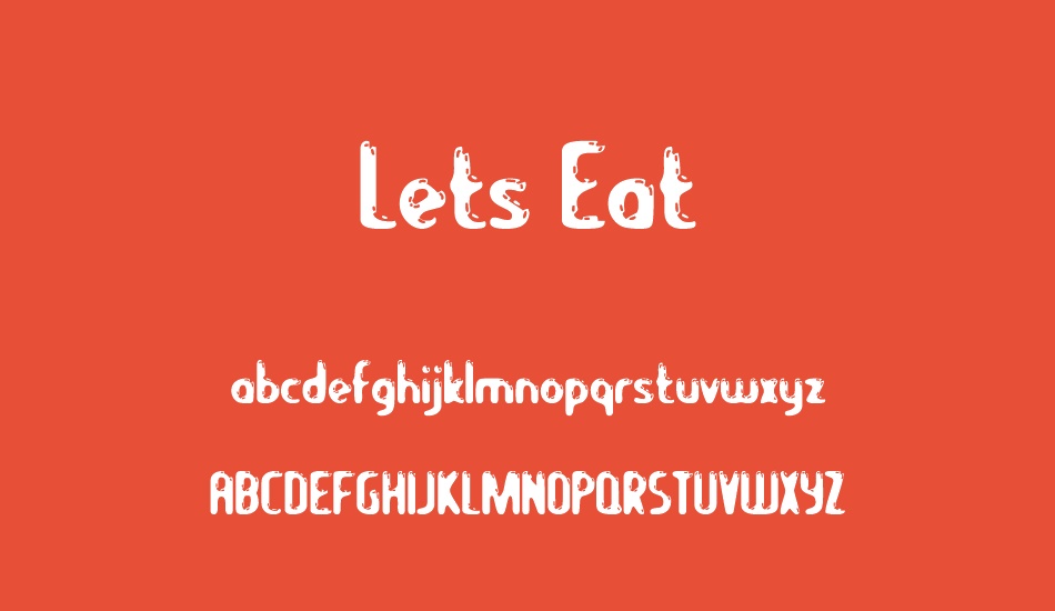 Lets Eat font