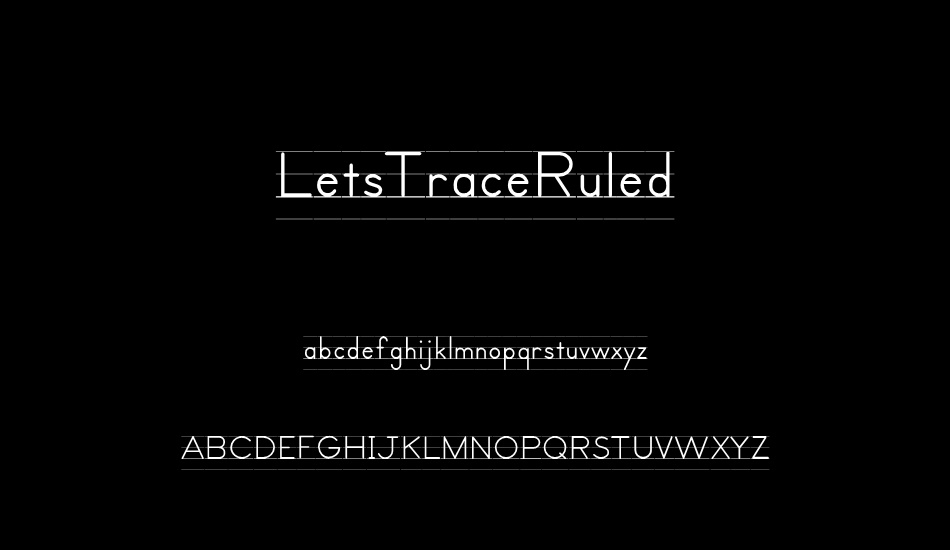 LetsTraceRuled font