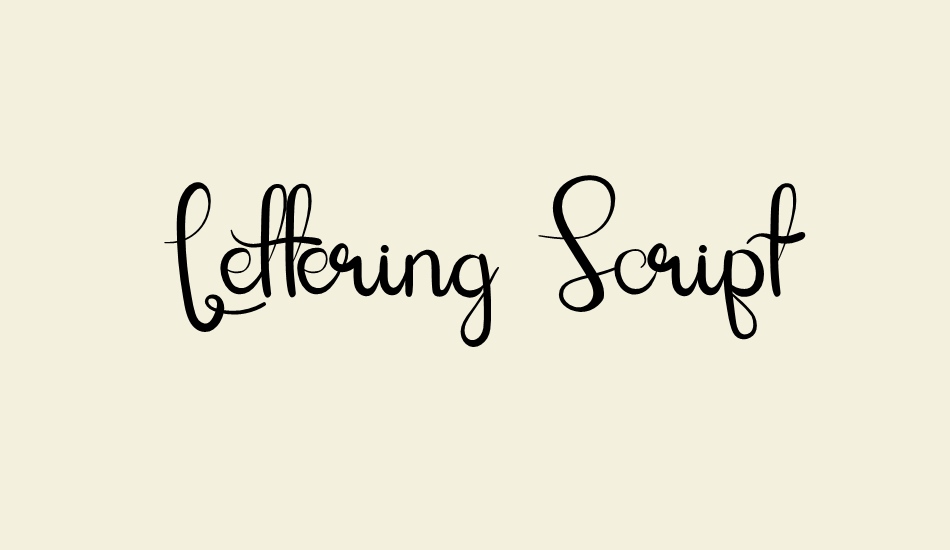 Lettering Script font big