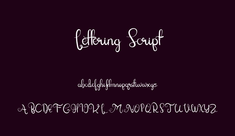 Lettering Script font