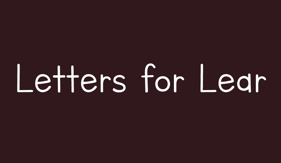 Letters for Learners font big