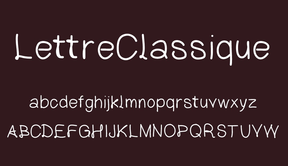 LettreClassique font