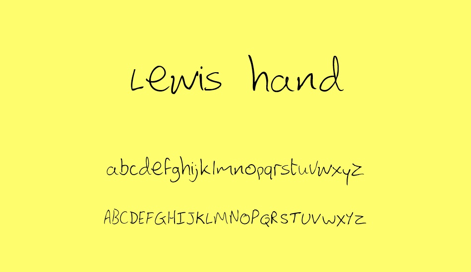 Lewis hand font