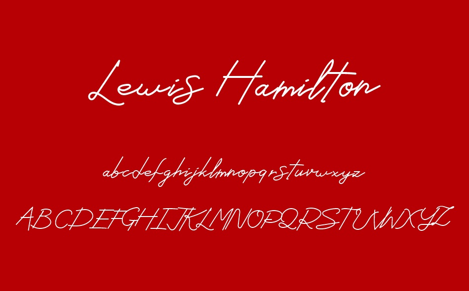 Lewis Hamilton font