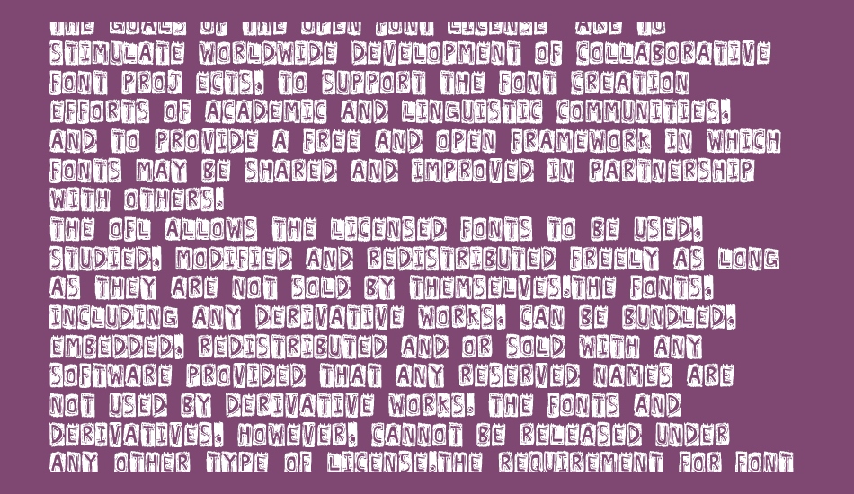 Lexographer font 1