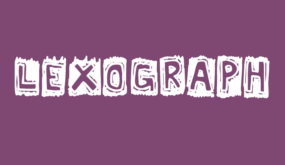 Lexographer font big