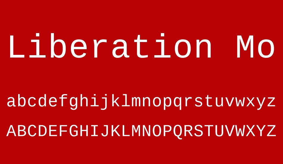 Liberation Mono font