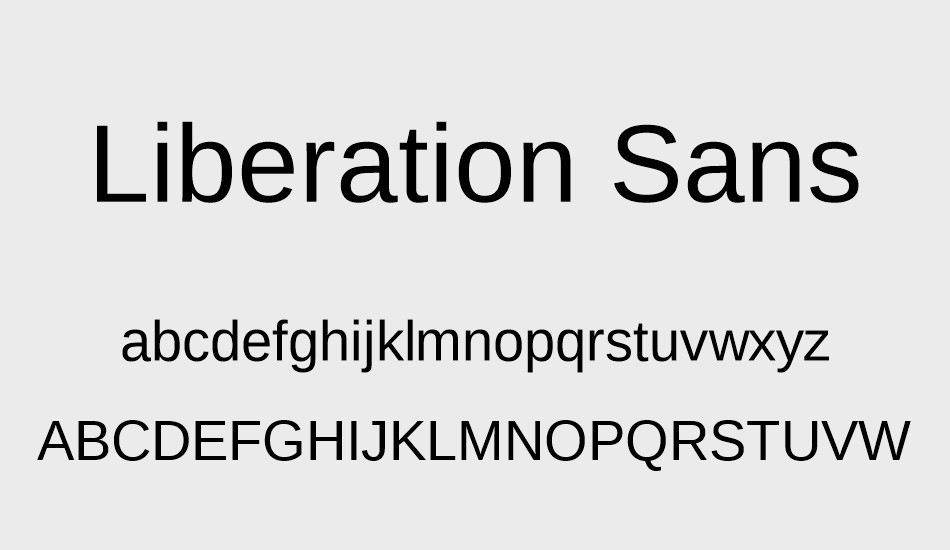 Liberation Sans font