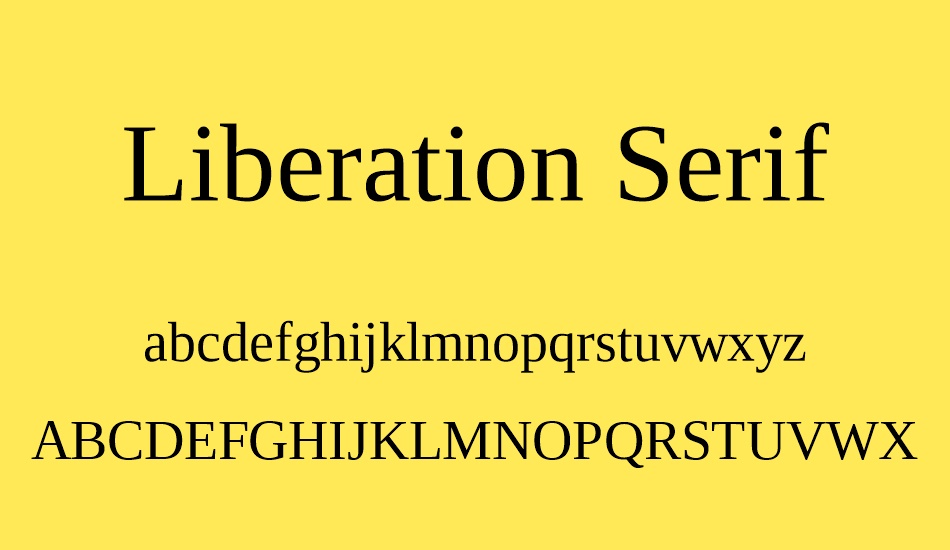 Liberation Serif font