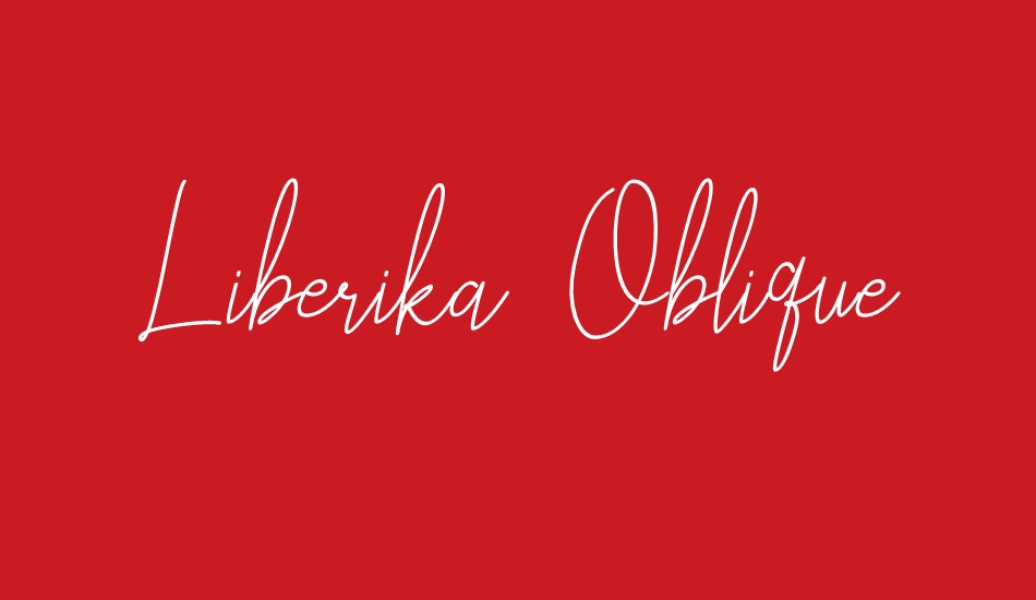 Liberika Oblique font big