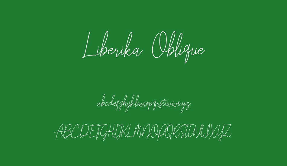 Liberika Oblique font