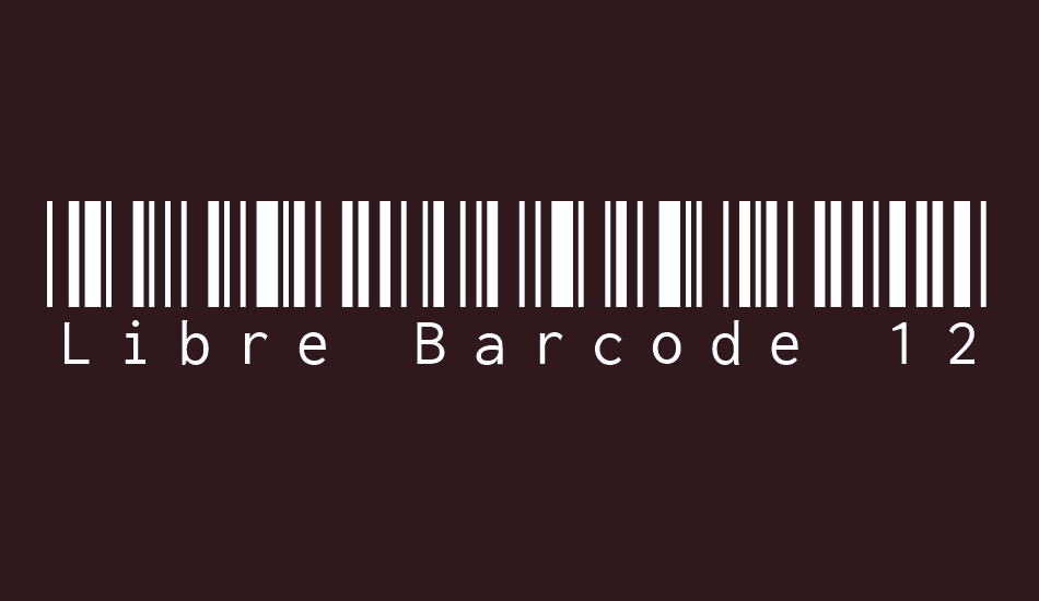 Libre Barcode 128 Text font big