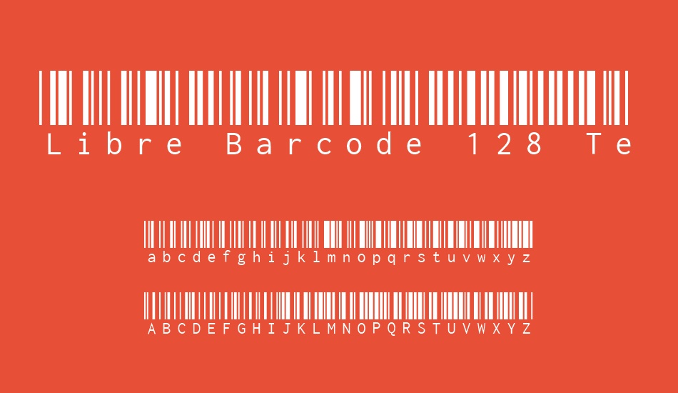 Libre Barcode 128 Text font