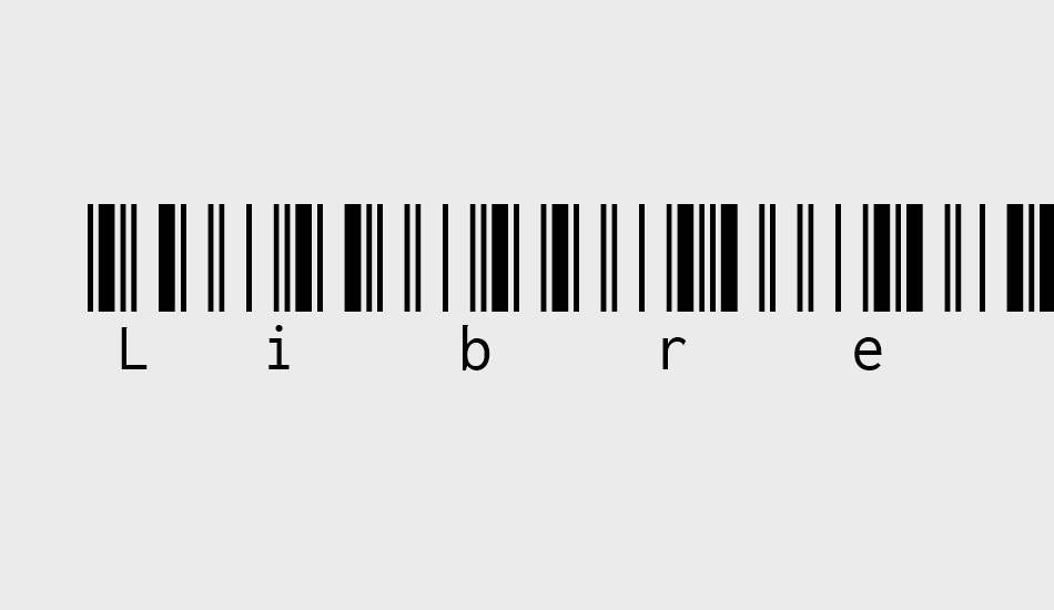 Libre Barcode 39 Extended Text font big