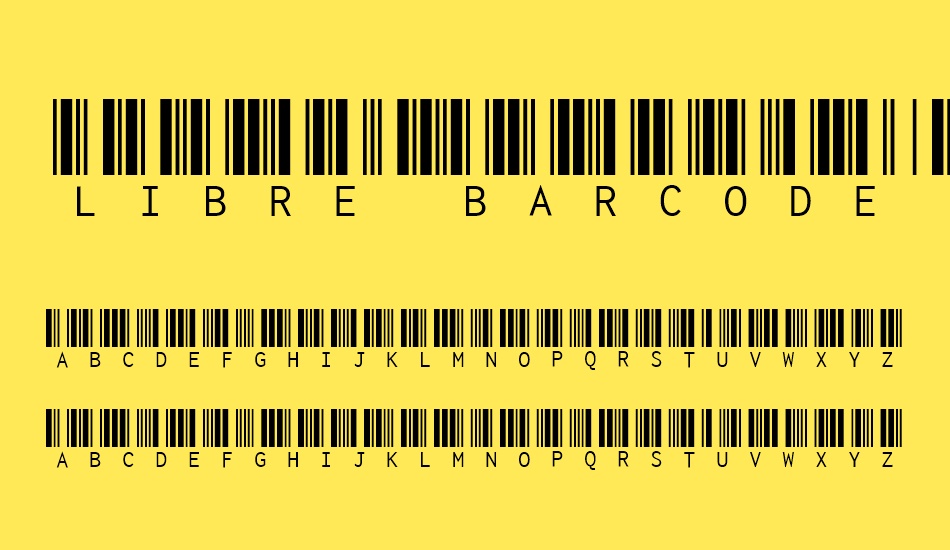 Libre Barcode 39 Text font