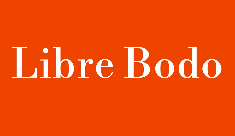 Libre Bodoni font big