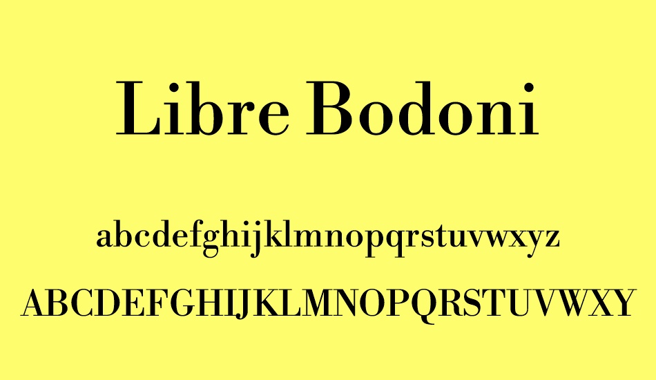 Libre Bodoni font